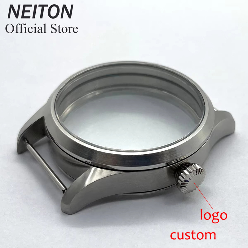 Luxury Watch Case - NEITON 42mm マニュアルウォッチケース シースルーバック フィット ETA