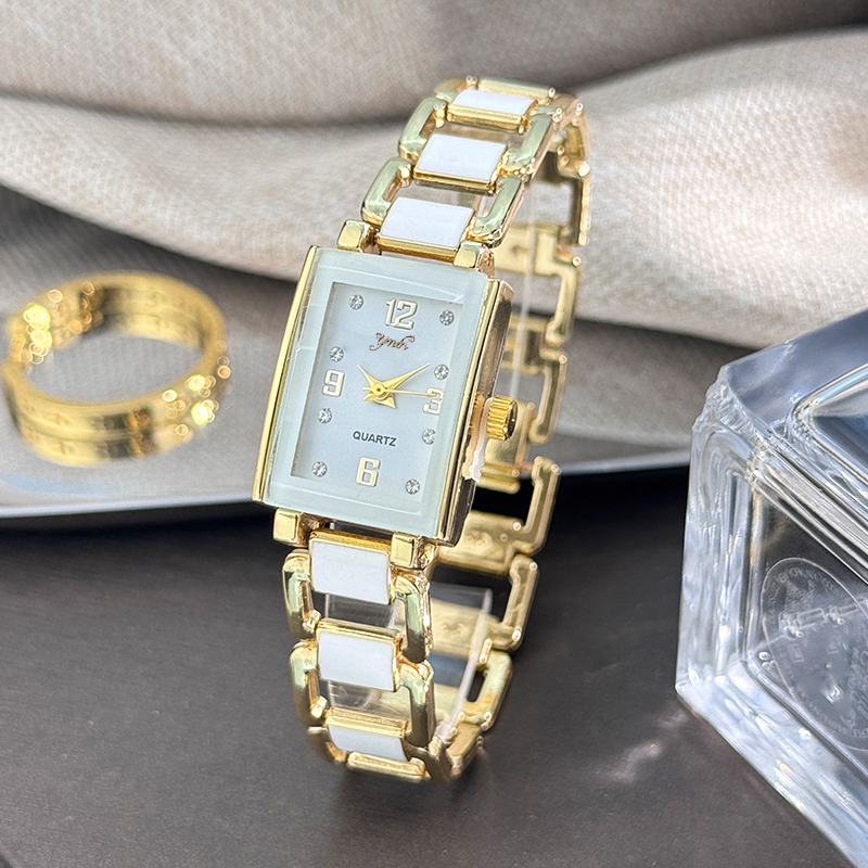 Luxury Watch Square - ファッション腕時計女性用バージョン高級ギフトクォーツ腕時計レディースレジャーラインストーンセラミックブレスレットウォッチホットセール時計