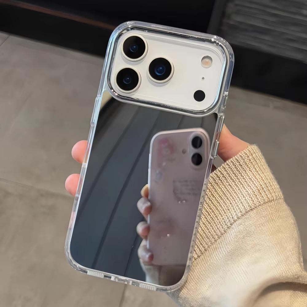 Luxury Watch Case - 高級アクリル製メイクアップミラー付きスマホケース iPhone 17 Pro Max 16