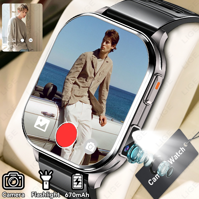 Luxury Watch Photo - LIGEカメラスマートウォッチ メンズ レディース 写真動画撮影 健康管理 スポーツフィットネス