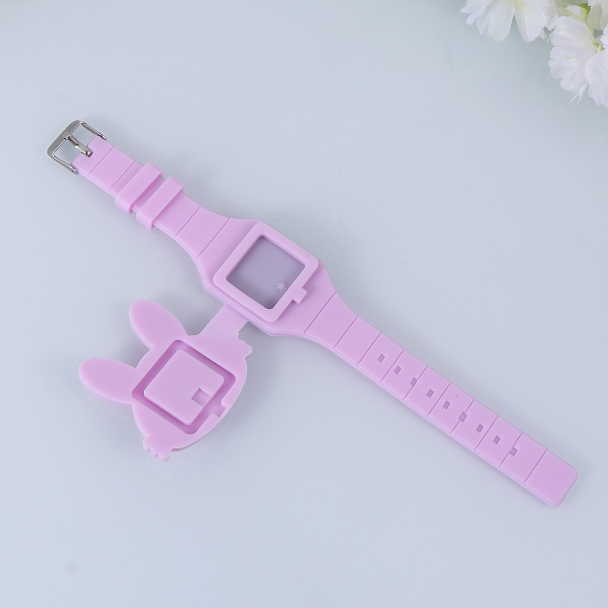 Luxury Watch Kids - 子供用ウサギ柄腕時計 シリコン素材 滑らかな表面 着けやすい 低刺激性 子供の誕生日パーティー