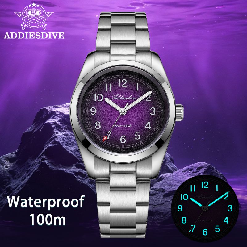 Diver Watch 300M - ADDIESDIVE 2026 新しい高級メンズクォーツ時計 100 メートル防水サファイアガラス超発光ステンレス鋼ビジネス腕時計