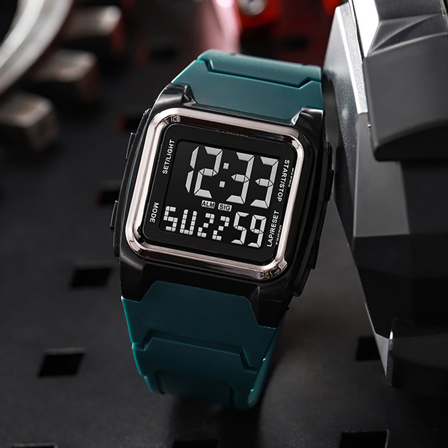 Luxury Watch Kids - ファッションメンズスポーツウォッチ生活防水スポーツ腕時計ストップウォッチ目覚まし時計発光高級電子腕時計男性子供用