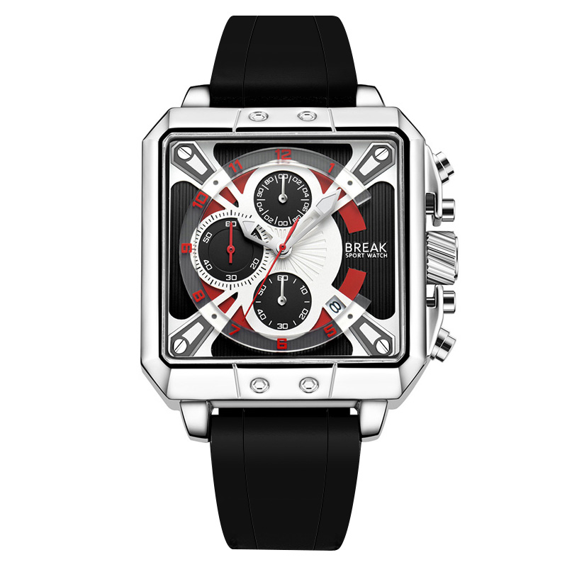 Luxury Watch Rubber Strap - メンズクォーツ時計,高級ブランド,クロノグラフ,シリコンラバーストラップ,発光カレンダー,カジュアル腕時計,スポーツギフト,新品