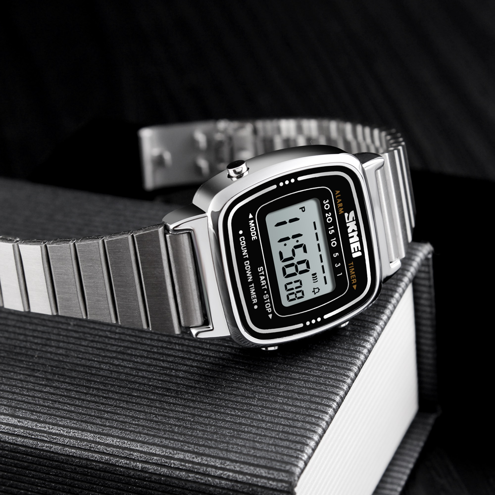 Luxury Watch Kids - SKMEI 1901 高級スモールダイヤルデジタル女性腕時計レディースカレンダー防水女性スポーツ腕時計ガール時計 1252 リロイ Mujer
