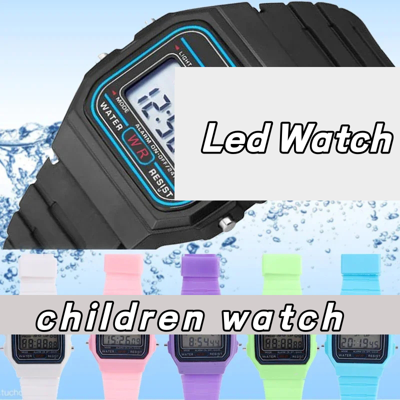 Luxury Watch Kids - ファッション高級ブランド子供用腕時計シリコーンスポーツ LED 電子多機能子供デジタル腕時計カラフルな男性女性時計