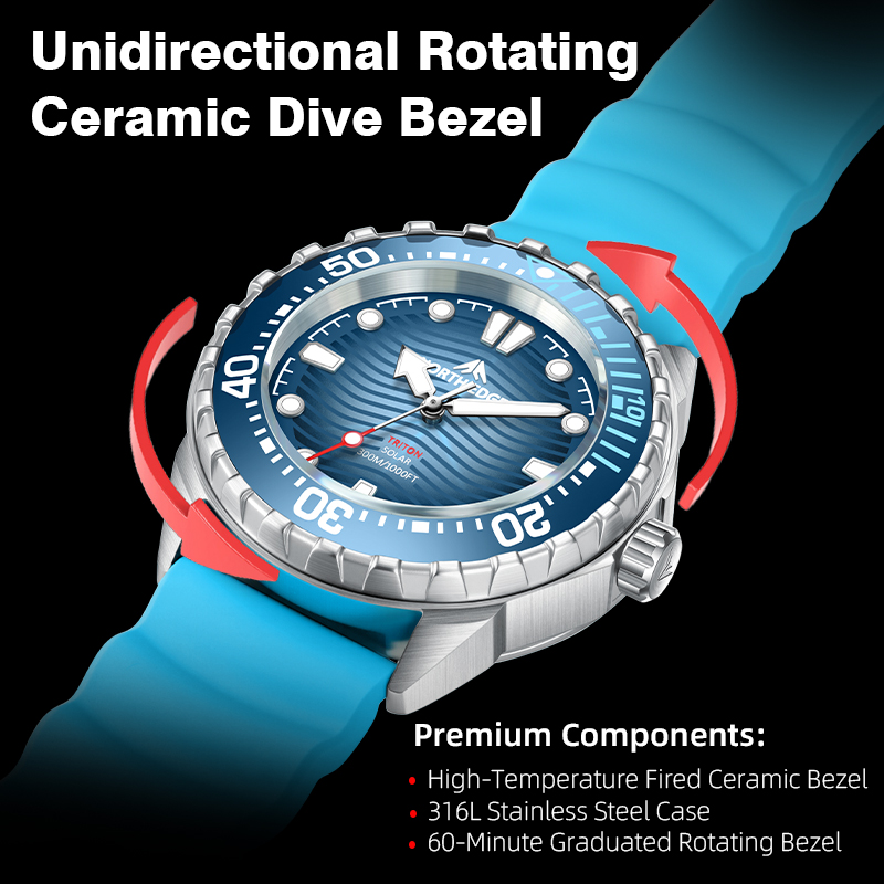 NORTH EDGE 2026 新型TRITONソーラーパワ - Diver Watch 300M のレビューと価格