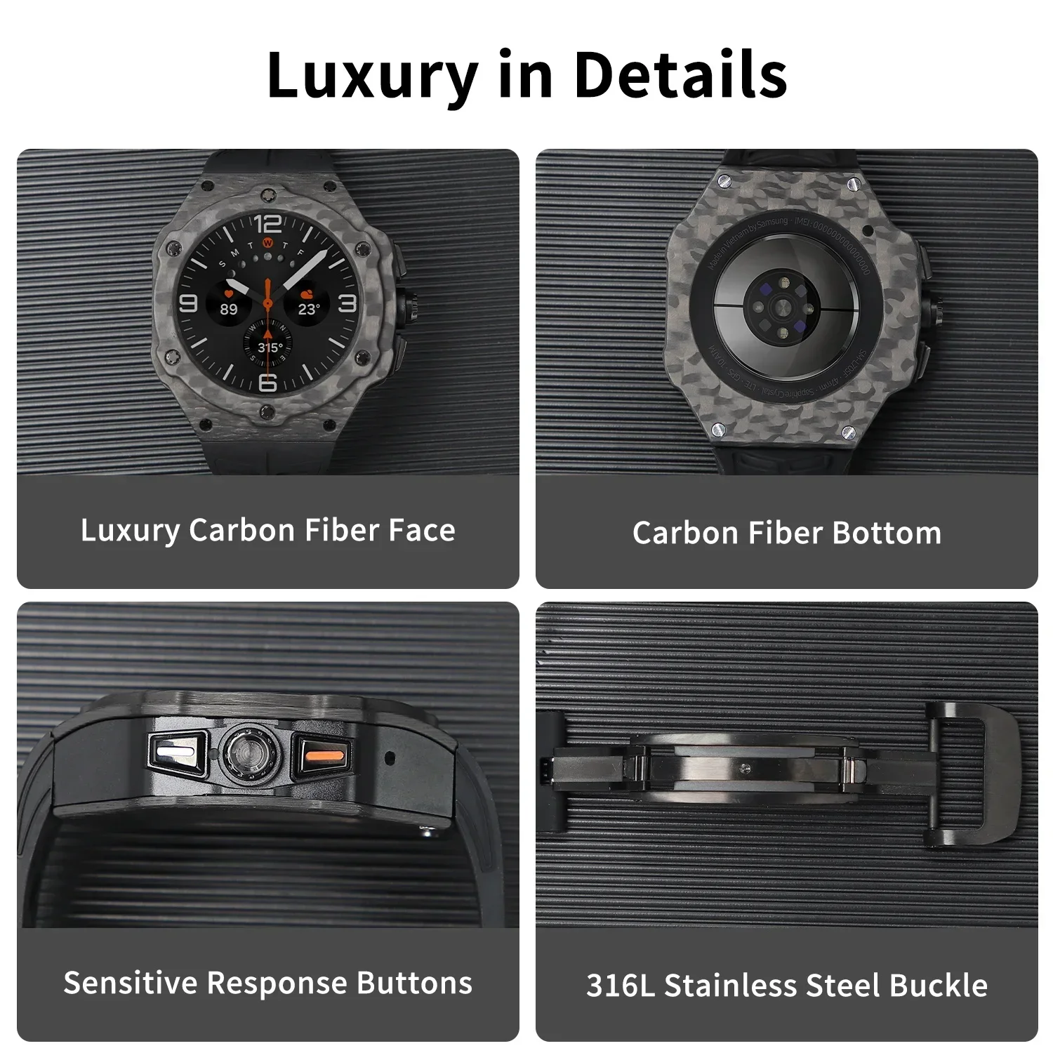 サムスンギャラクシーウォッチ用の改良キット,ウルトラカーボン - Luxury Watch Winder のレビューと価格