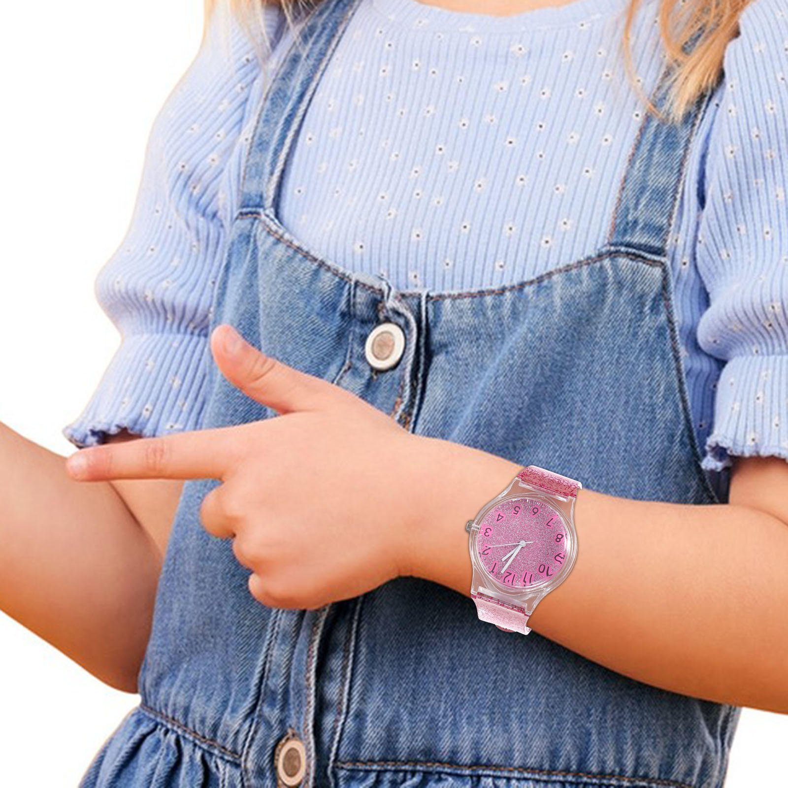 キッズウォッチ カラフルな輝くデザイン 調節可能なストラップ - Luxury Watch Kids のレビューと価格