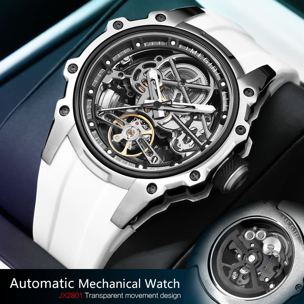 Megir-男性用自動機械式時計,ステンレススチールケース付 - Luxury Watch Hublot のレビューと価格