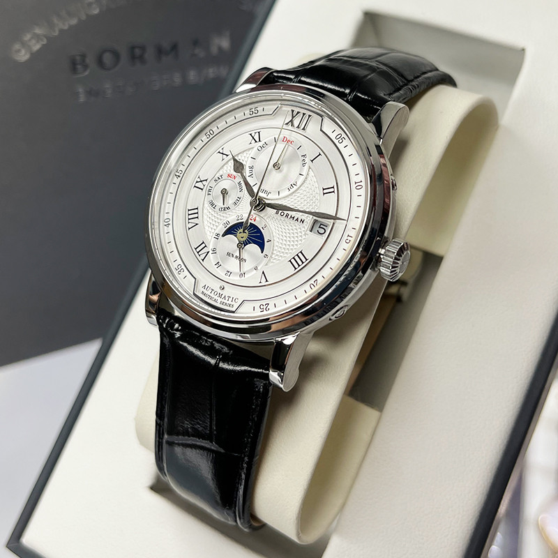 ボルマン-男性用自動機械式時計,サファイア,耐水性,多機能, - Luxury Watch Winder のレビューと価格