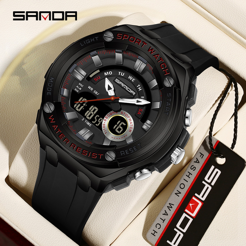 SANDA 新しいホット販売メンズ電子クォーツ時計多機能防水 - Luxury Watch Shop のレビューと価格