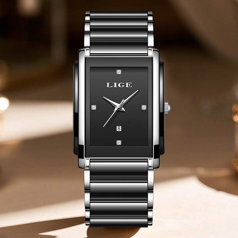 LIGE 新しい高級女性腕時計エレガントなセラミッククォーツ - Luxury Watch Square のレビューと価格