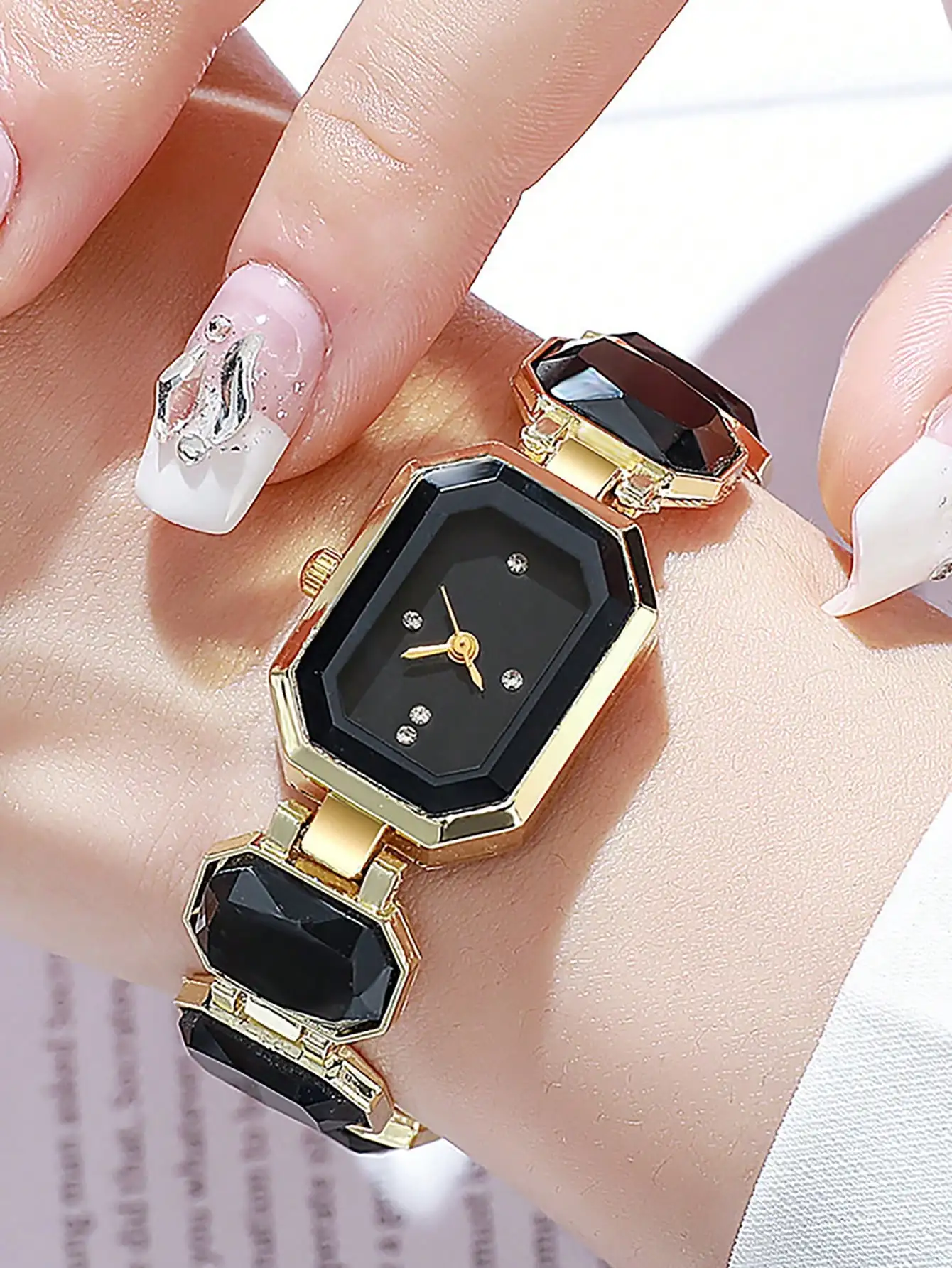女性スクエア腕時計高級ステンレス鋼ウォーターダイヤモンドクォ - Luxury Watch Square のレビューと価格