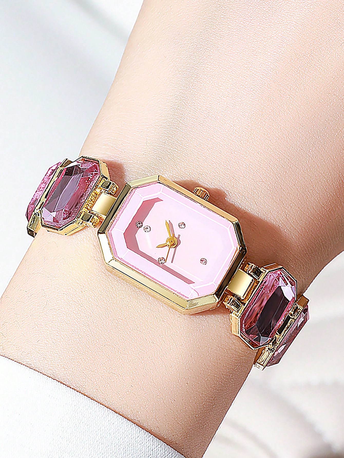 女性スクエア腕時計高級ステンレス鋼ウォーターダイヤモンドクォ - Luxury Watch Square のレビューと価格