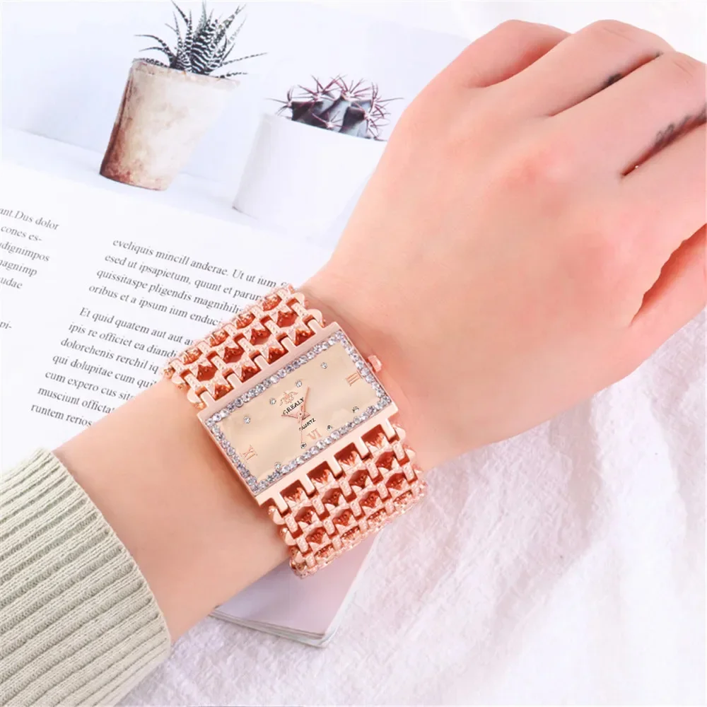 レディースファッション高級スクエアダイヤモンドクォーツ腕時計 - Luxury Watch Square のレビューと価格