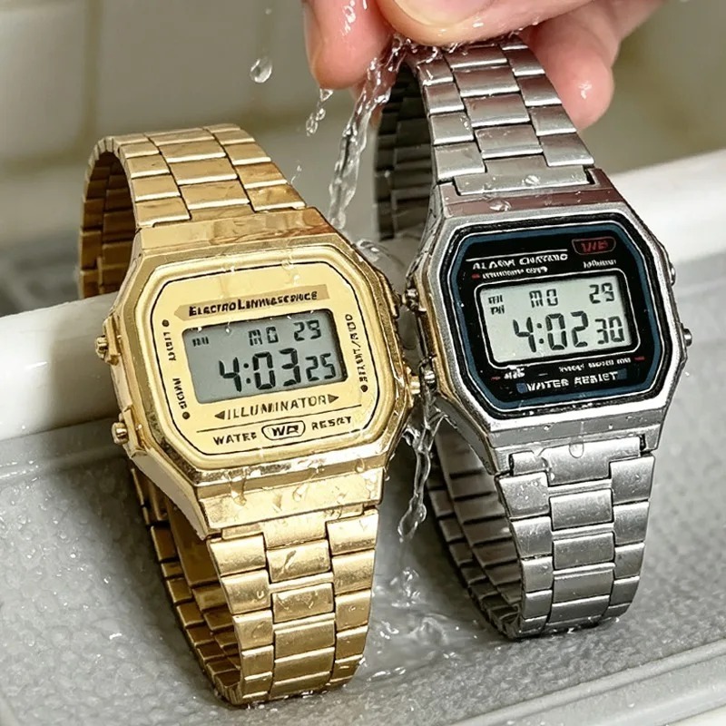 高級 F91W スチールバンド腕時計 LED デジタルステン - Luxury Watch Market のレビューと価格