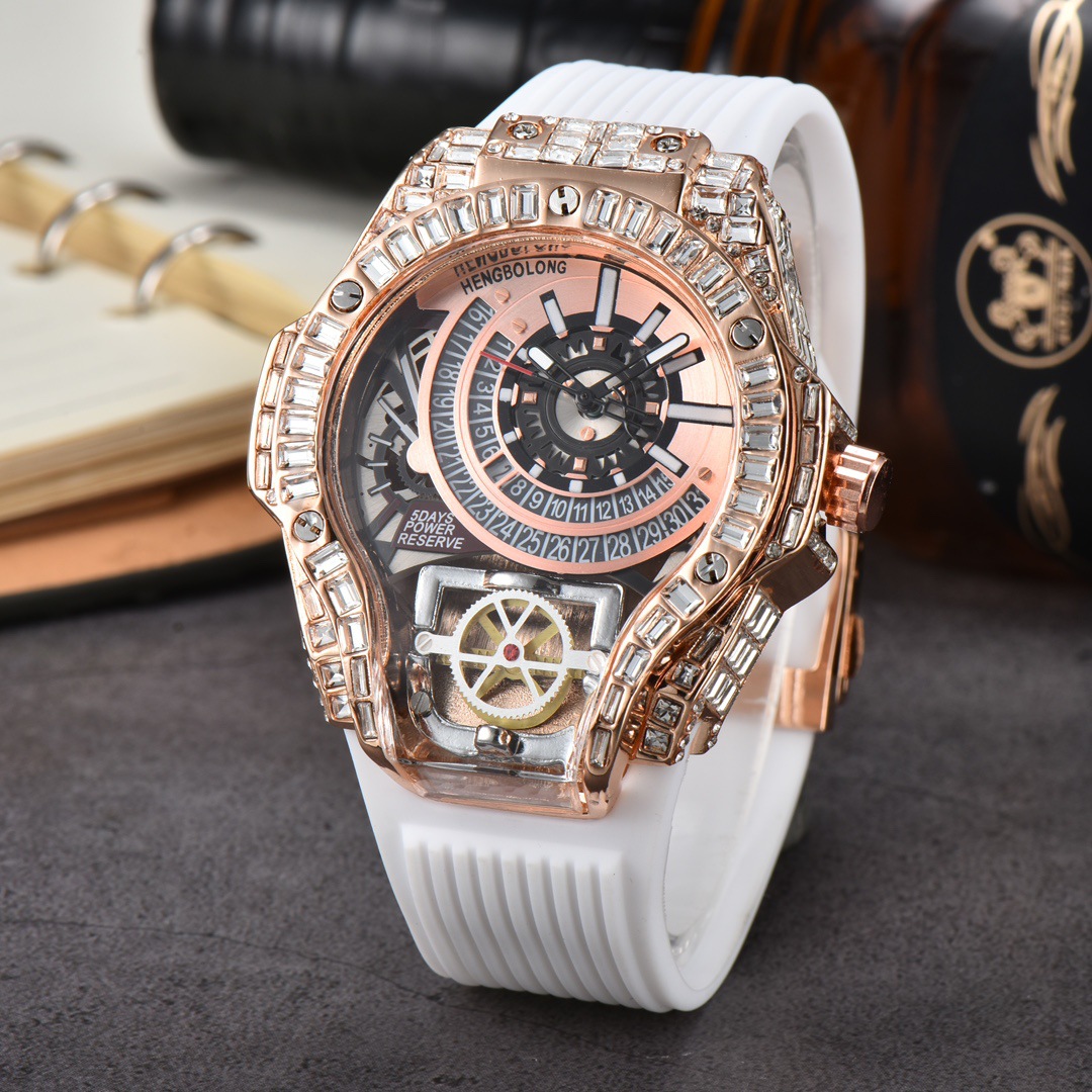フルダイヤモンドケース ビジネスラグジュアリー トップメンズ - Luxury Watch Rubber Strap のレビューと価格