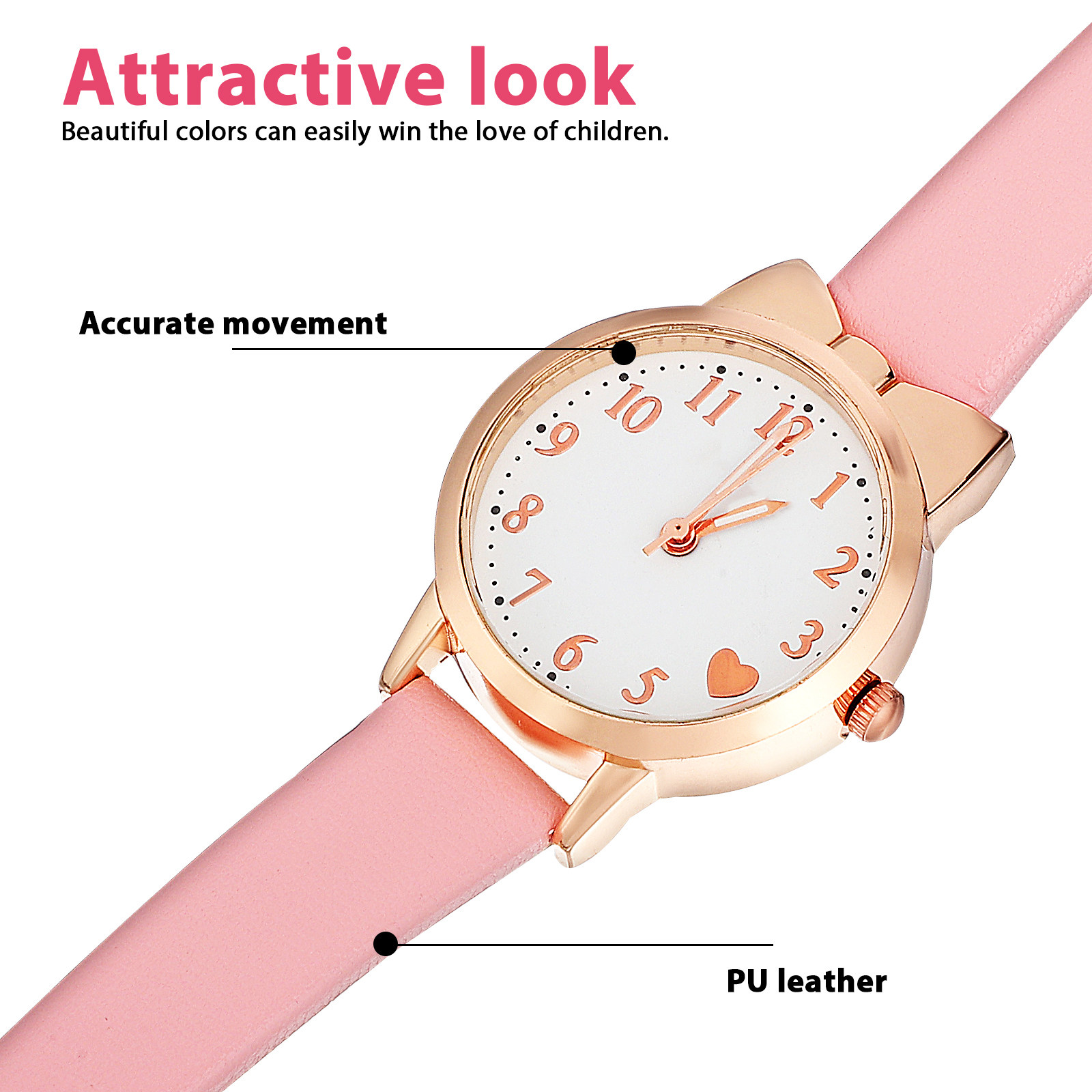 子供用学生スタイルの漫画風クォーツ時計、シンプルな文字盤、ウ - Luxury Watch Kids のレビューと価格