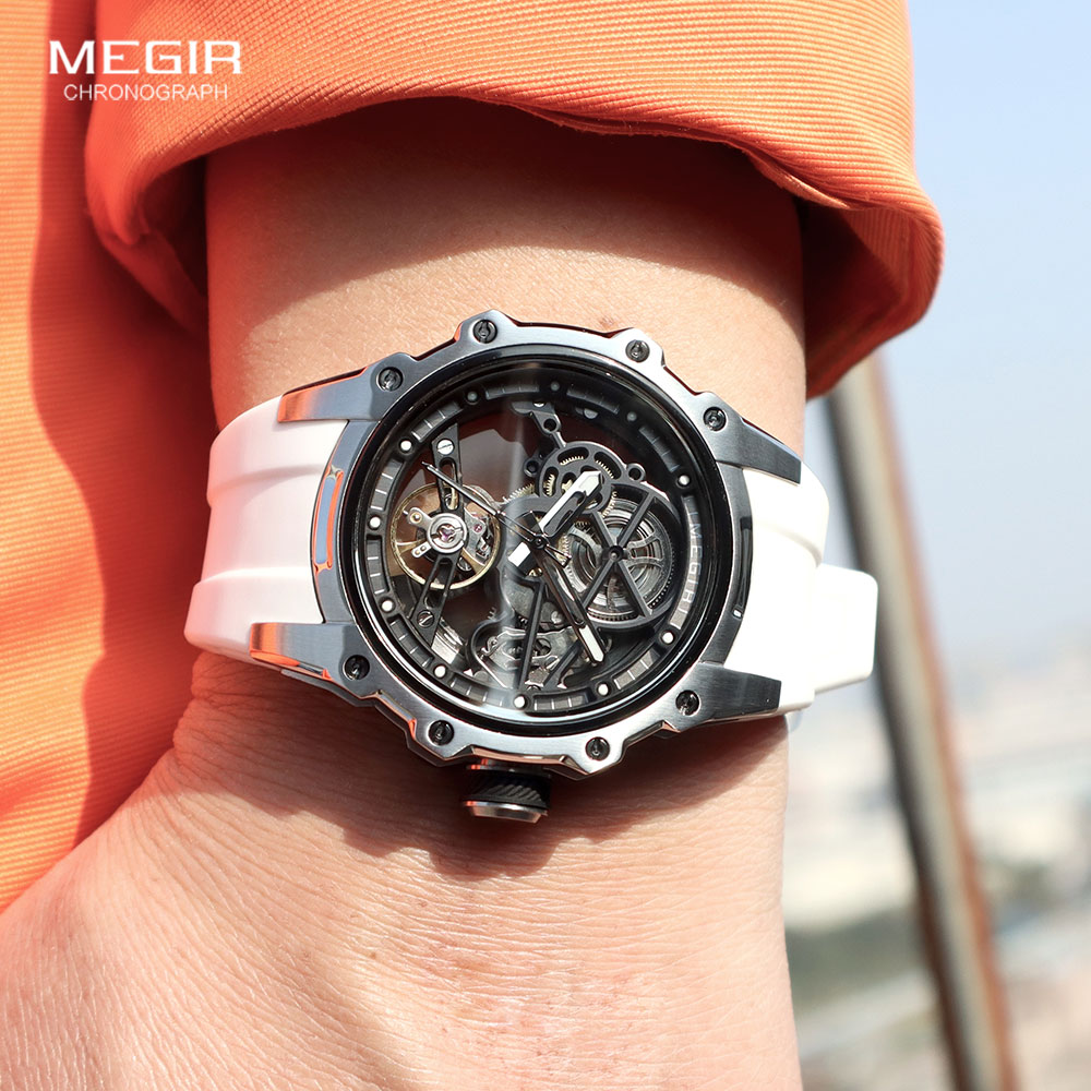 MEGIR スポーツ自動機械式時計男性用ファッションステンレ - Luxury Watch Hublot のレビューと価格