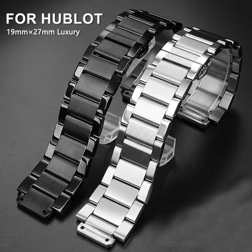 19 ミリメートル-27 ミリメートル固体ステンレス鋼時計バ - Luxury Watch Hublot のレビューと価格