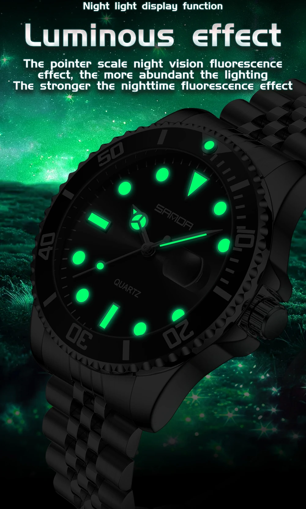 SANDA 1099 ファッション高級メンズクォーツ時計グリ - Luxury Watch Shop のレビューと価格