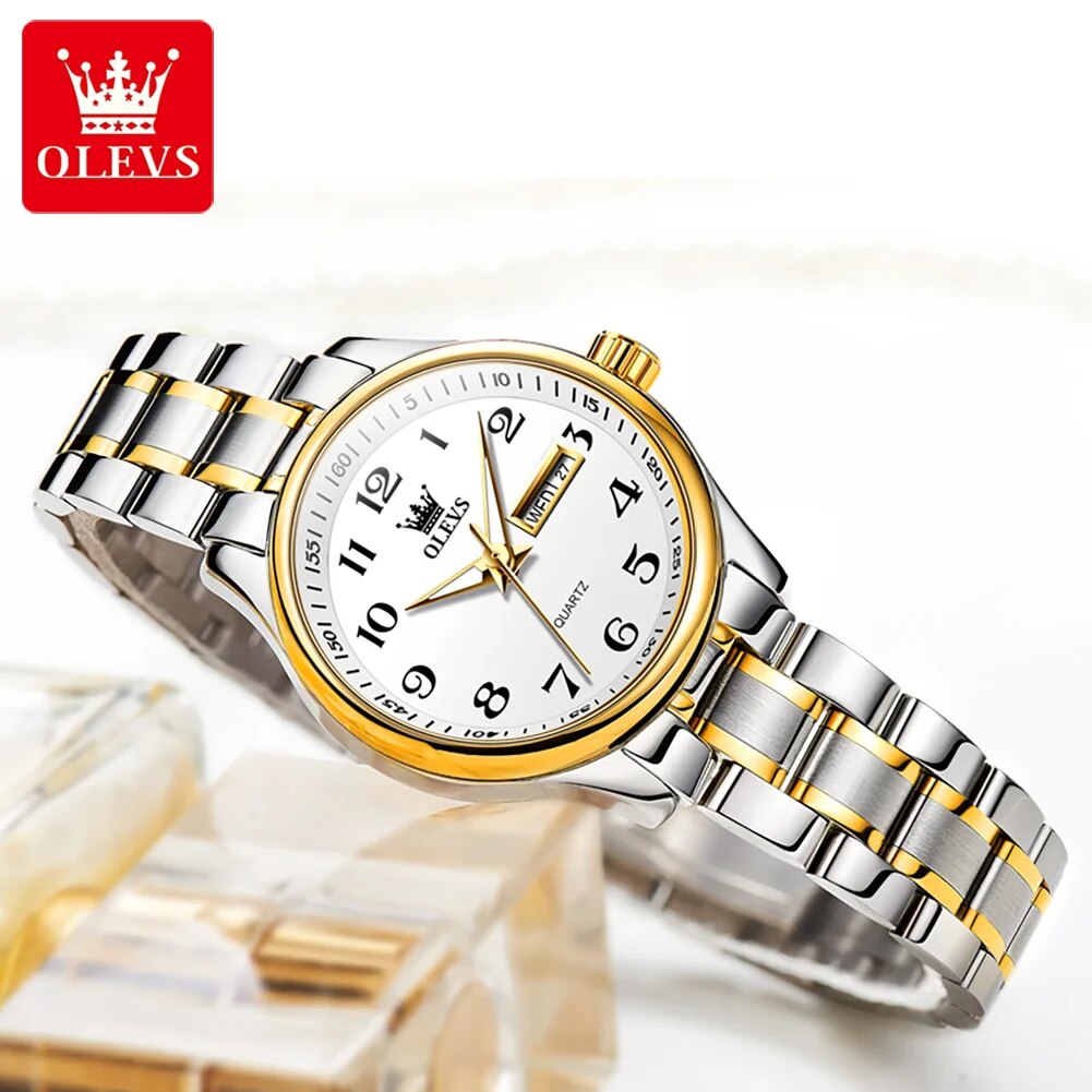 Olevs-女性のためのステンレス鋼のクォーツ時計、エレガン - Luxury Watch Cheap のレビューと価格