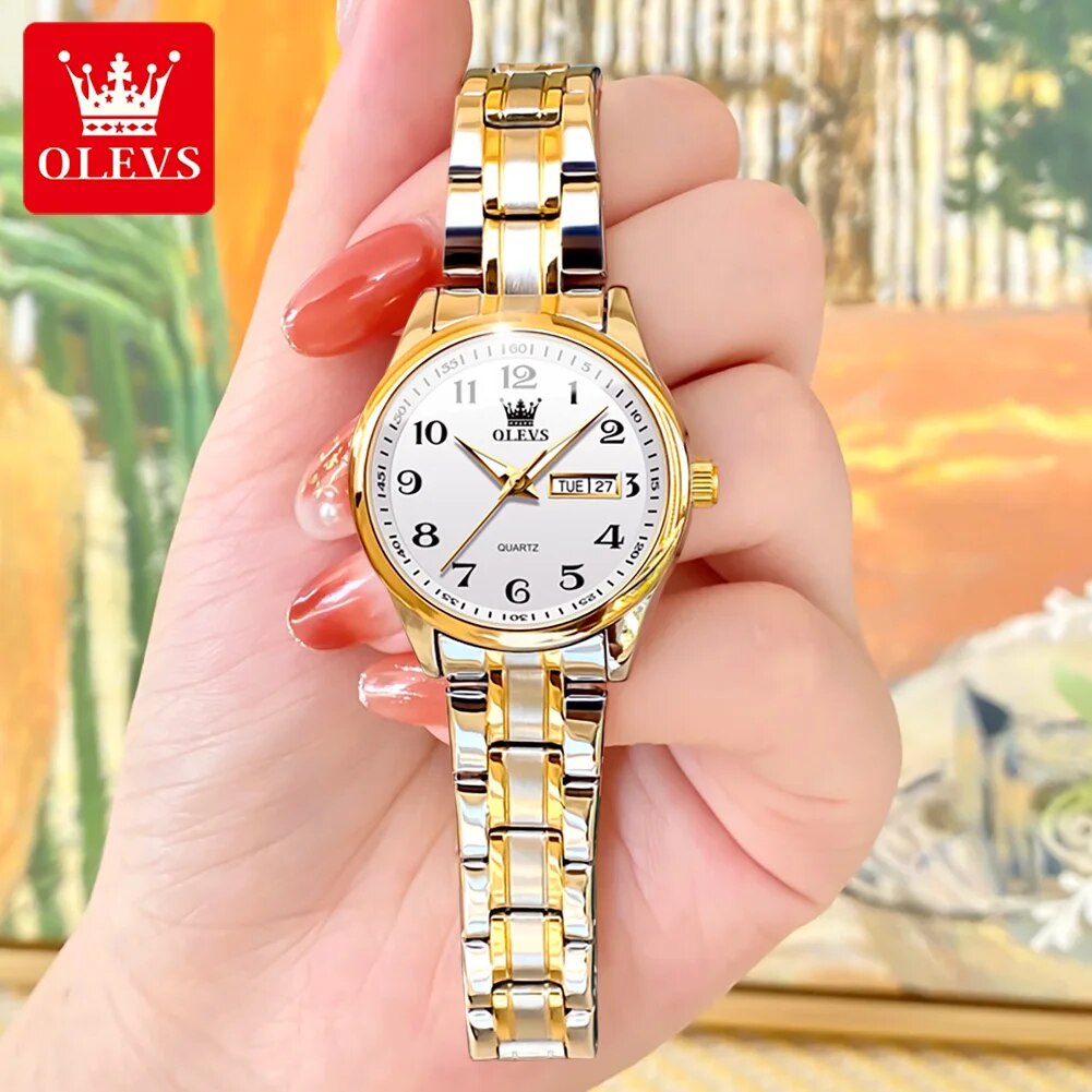Olevs-女性のためのステンレス鋼のクォーツ時計、エレガン - Luxury Watch Cheap のレビューと価格