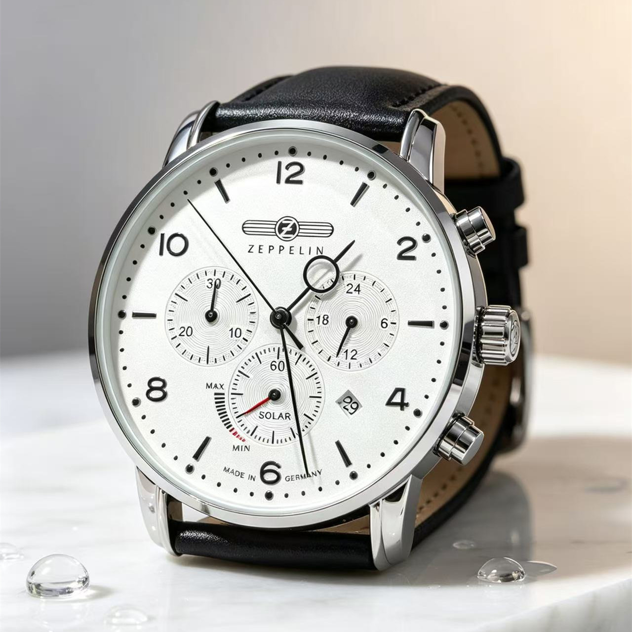 ツェッペリン飛行船自動日付メンズケースレザーバンドファッショ - Luxury Watch Case のレビューと価格