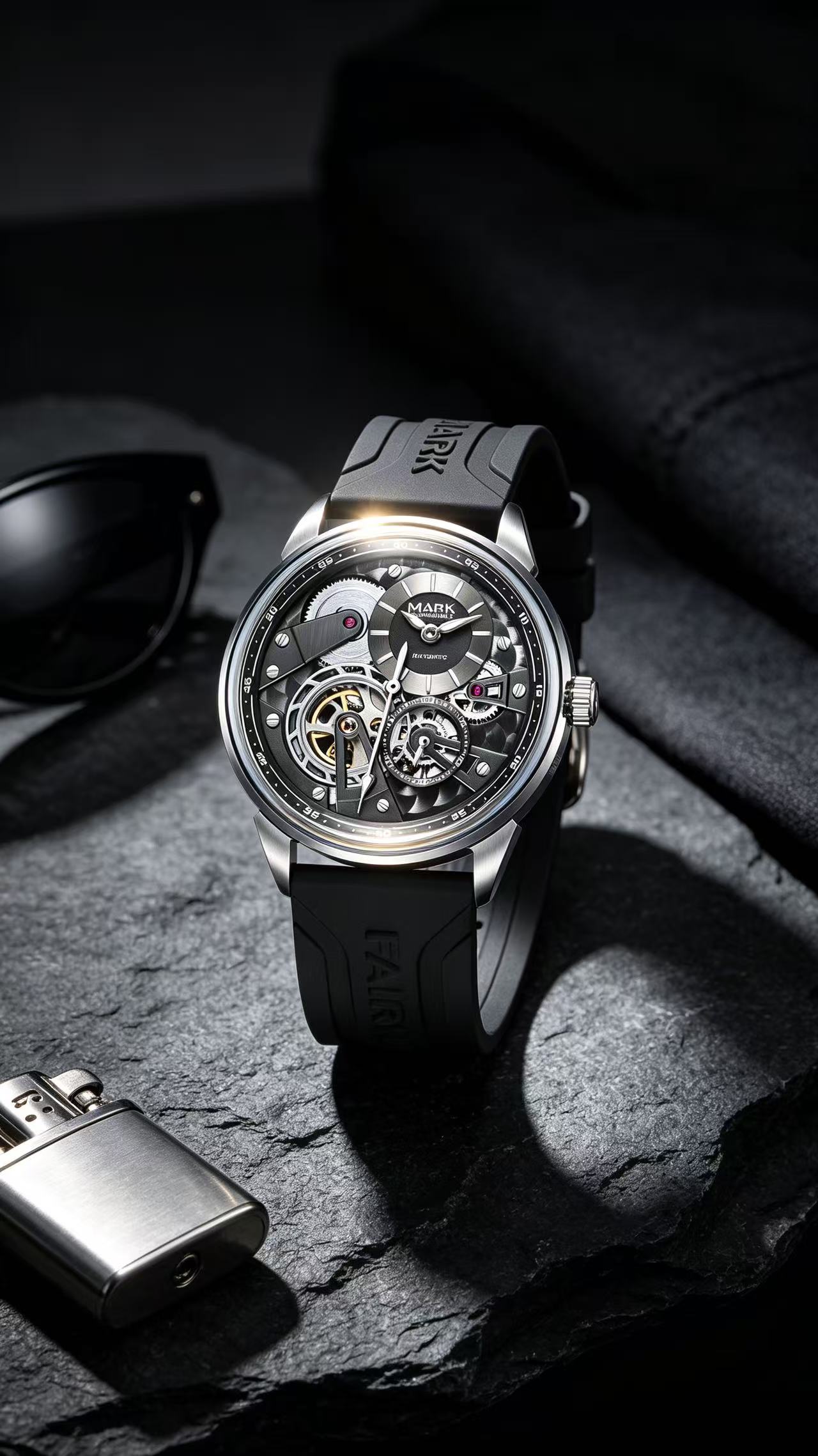 高級ビジネススケルトン夜光自動機械式腕時計（男性用、防水ラウ - Luxury Watch Rubber Strap のレビューと価格