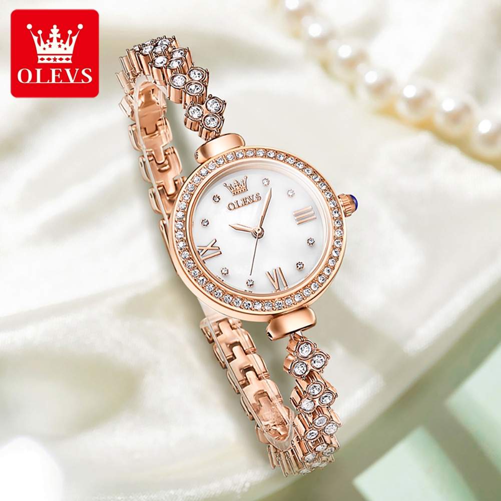 Olevs-女性用防水発光クォーツ腕時計、エレガントなブレス - Luxury Watch Cheap のレビューと価格