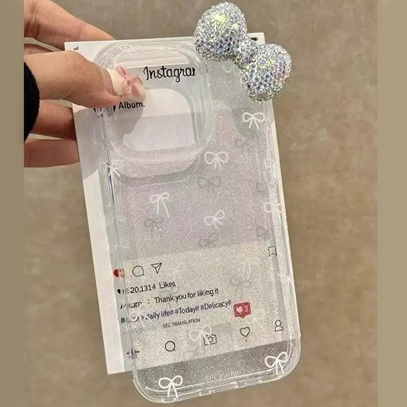 ラグジュアリーなキラキラパウダー3Dフルダイヤモンドボウフォ - Luxury Watch Case のレビューと価格