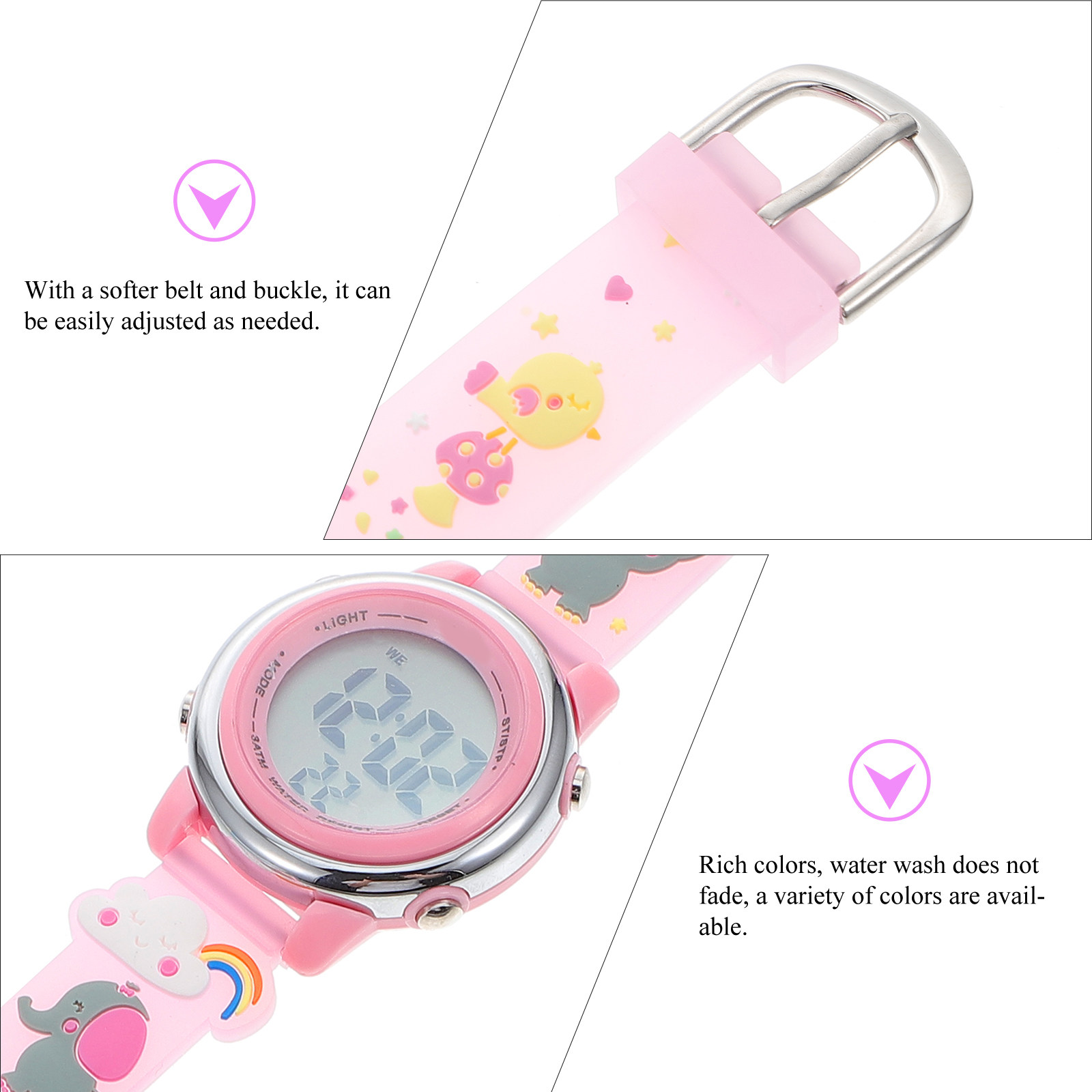 子供用デジタル腕時計、漫画スタイル、30M防水、アラーム機能 - Luxury Watch Kids のレビューと価格