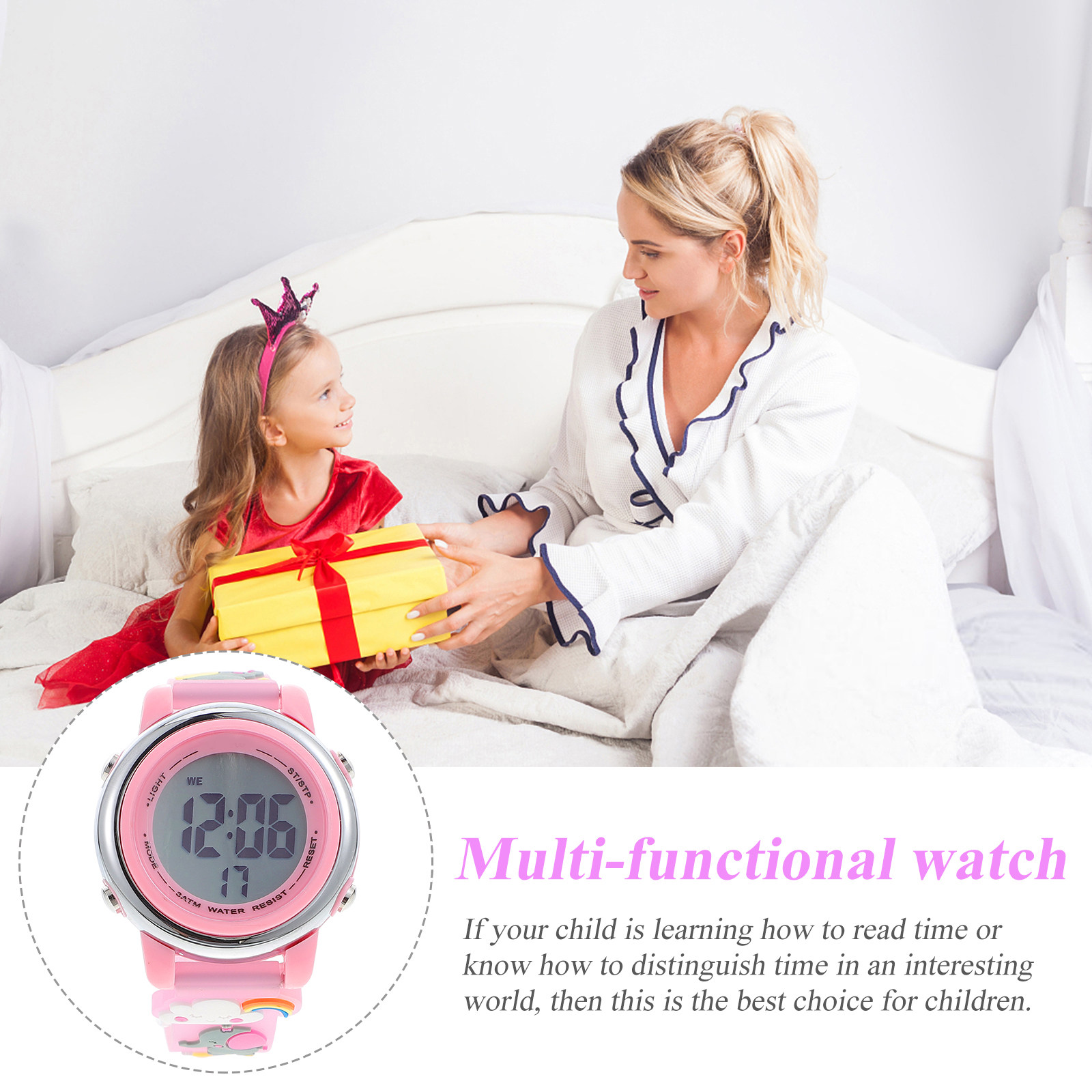 子供用デジタル腕時計、漫画スタイル、30M防水、アラーム機能 - Luxury Watch Kids のレビューと価格