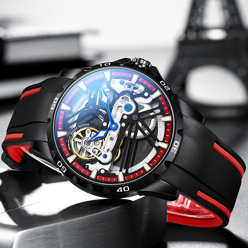 Ailang-男性用防水機械式時計,自動,発光,骨格,シリコ - Luxury Watch Hublot のレビューと価格