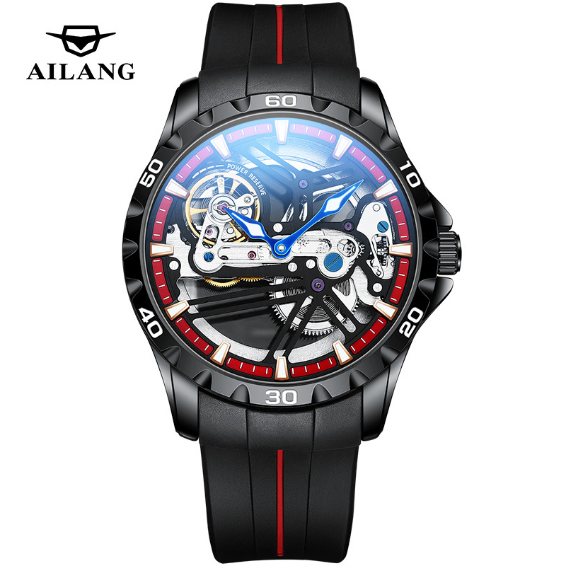 Ailang-男性用防水機械式時計,自動,発光,骨格,シリコ - Luxury Watch Hublot のレビューと価格